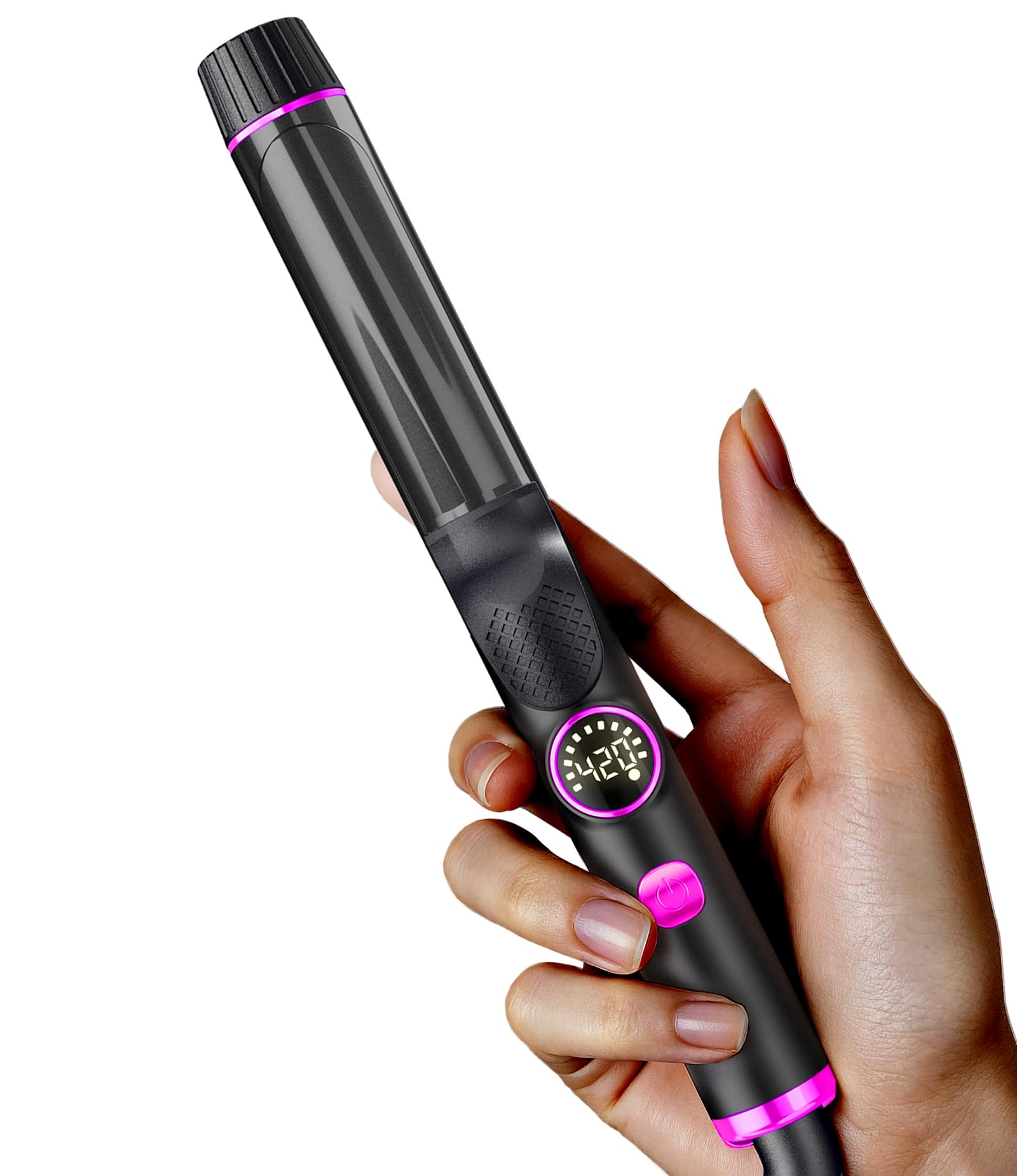 1 Inch Curling Iron for Short Hair Travel Dual Voltage Curling Iron with 5 Heat Settings Mini Curling