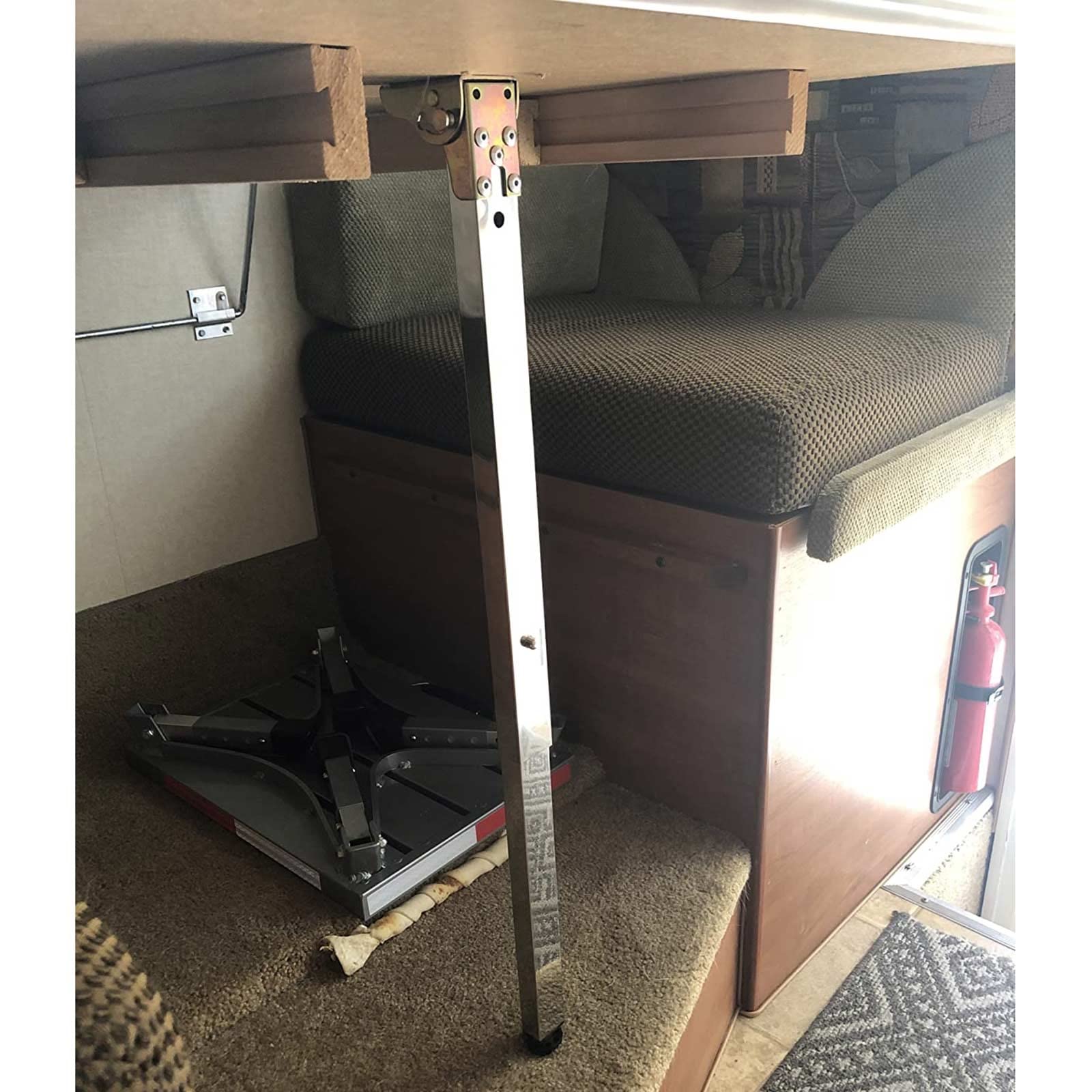 Metall Tischbeine Klappbares Tischbein Verstellbare Möbel Teleskop Tischbeine aus Edelstahl Camper-Tischsockelbein Teleskop-Stützstange, 1 STK(Size:140cm/55.1")