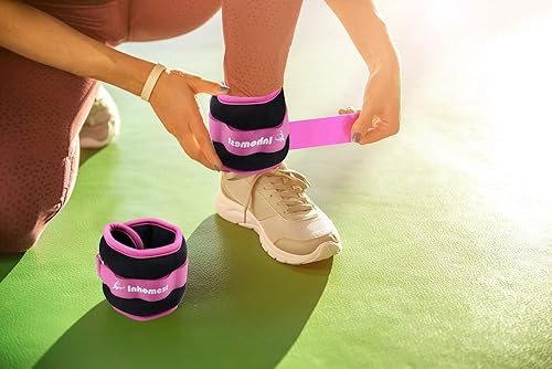 Miniatura 8 de Pesas de tobillo, 0.511.52345 libras, 1 par de pesas para muñeca, brazo, pierna para mujeres, hombres, niños, para entrenamiento de fuerza, correr,
