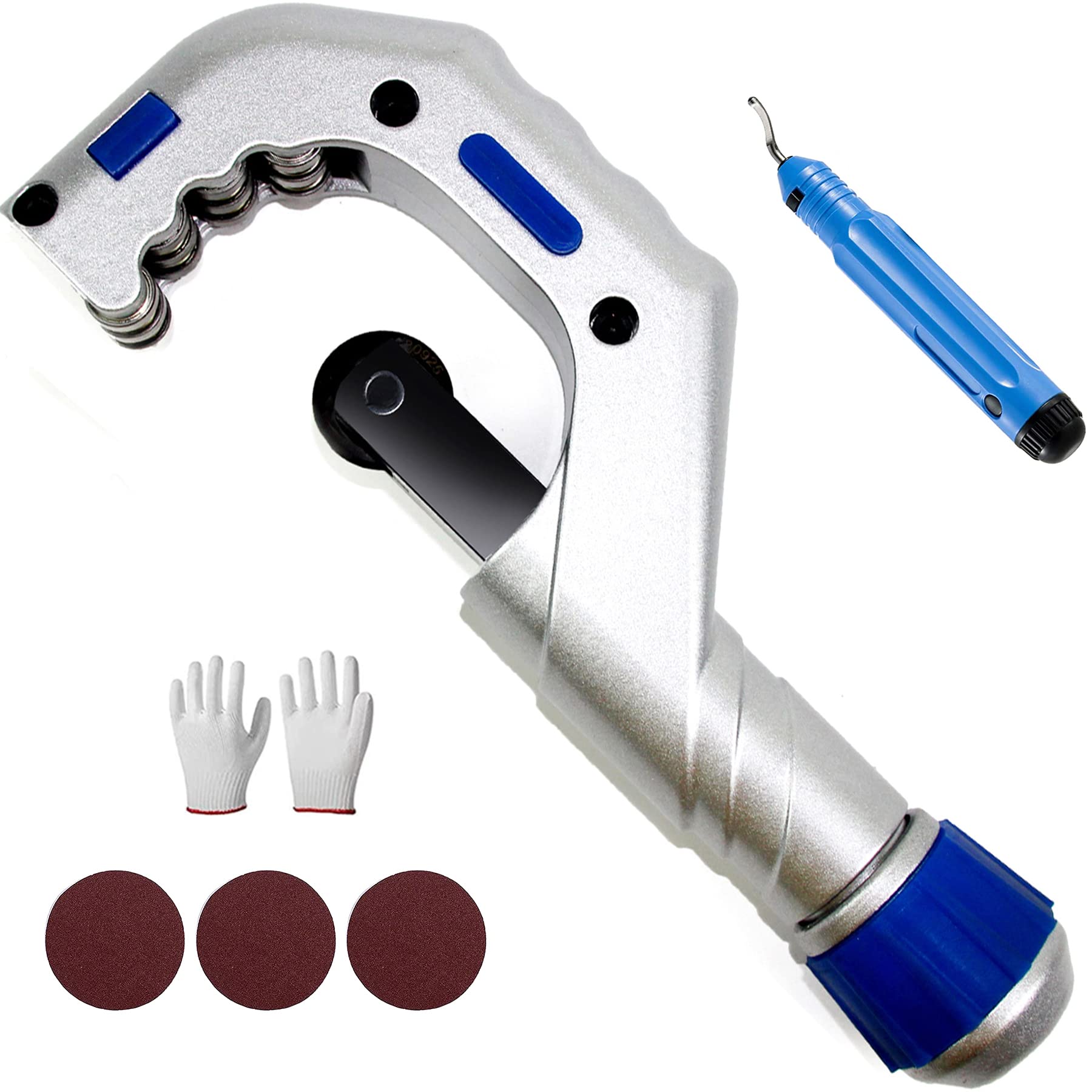 パイプカッター 切断能力6～70mm ステンレス用 チューブカッター HSSバリ取りバー付き 2点セット 銅管・アルミ管・薄肉ステンレス鋼管・厚肉塩ビ管対応可能