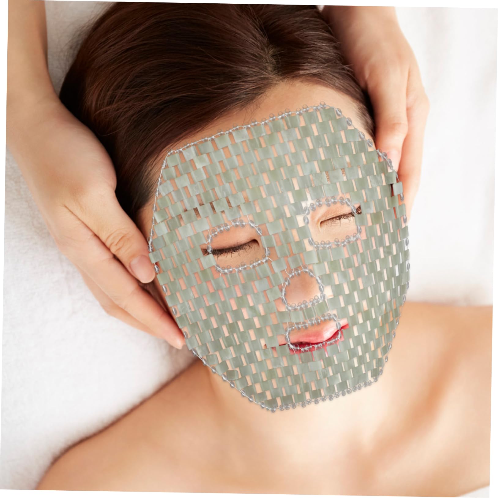 Mascarilla de Belleza de Jade Ajuste Personalizado, Mascarilla Facial para Cuidado Piel, Relajante y Cómoda para Aplicación de Maquillaje en Casa