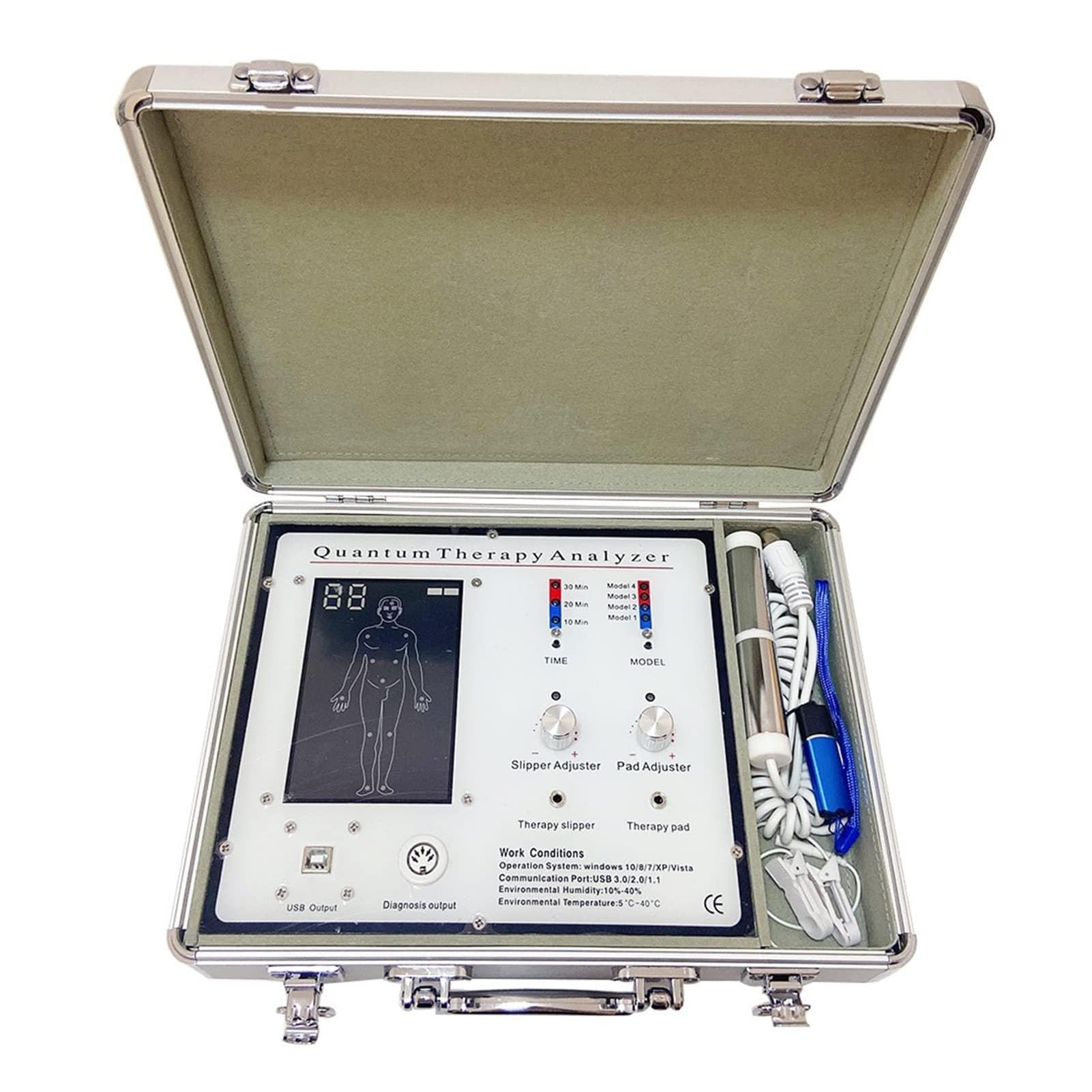 Quantum Resonanz Magnetisch Analysator Set, Hand-Touch-Körpergesundheitsanalysator, 3D-dynamische Mehrsprachige Ganzkörperunterstützungsfür Zuhause Und Büro