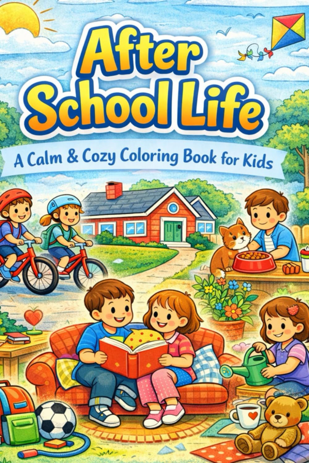 After School Life: A Calm & Cozy Coloring Book for Kids (School & Learning Adventures.)
