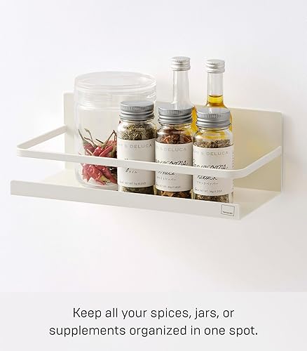 Miniatura 4 de YAMAZAKI home 2410 Especiero magnético, color blanco.