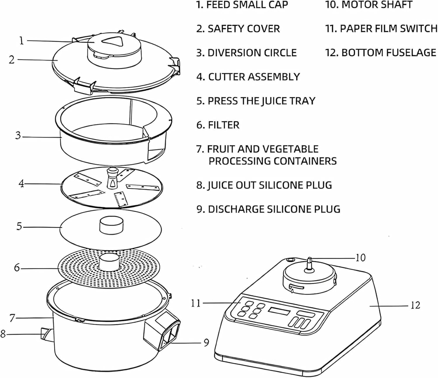 Electric Grape Peeling Machine - Auto Rotating Skin Peeler with 6 Adjustable Speeds (1100-1800rpm) for Winery, Restaurant, and Household Use