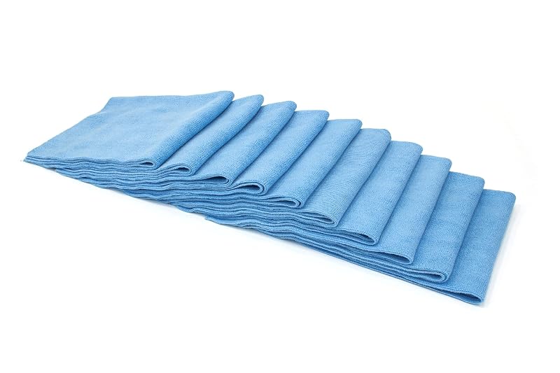 Toalha de Microfibra para Polimento e Lustro Autofiber Buffmaster Azul 40,6 x 40,6 cm, 400 GSM, Kit com 10