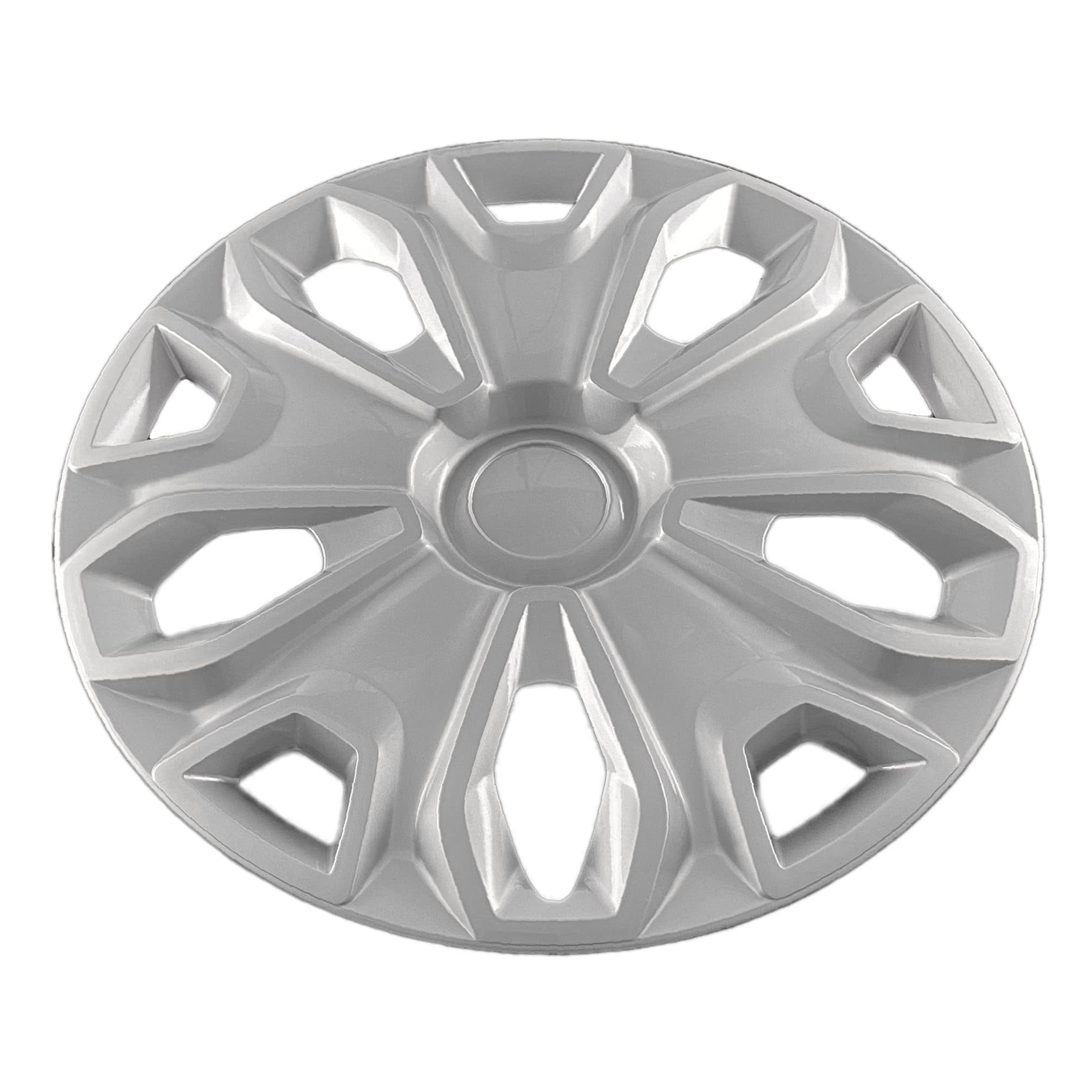 Hubcaps.com - Premium Quality 16 inch Silver Hubcaps fits 2015 2016 2017 2018 2019 2020 2021 2022 2023 Ford Transit Van, Heavy Duty Solid Clip Construction (Set of 4) (7068AMS-4)