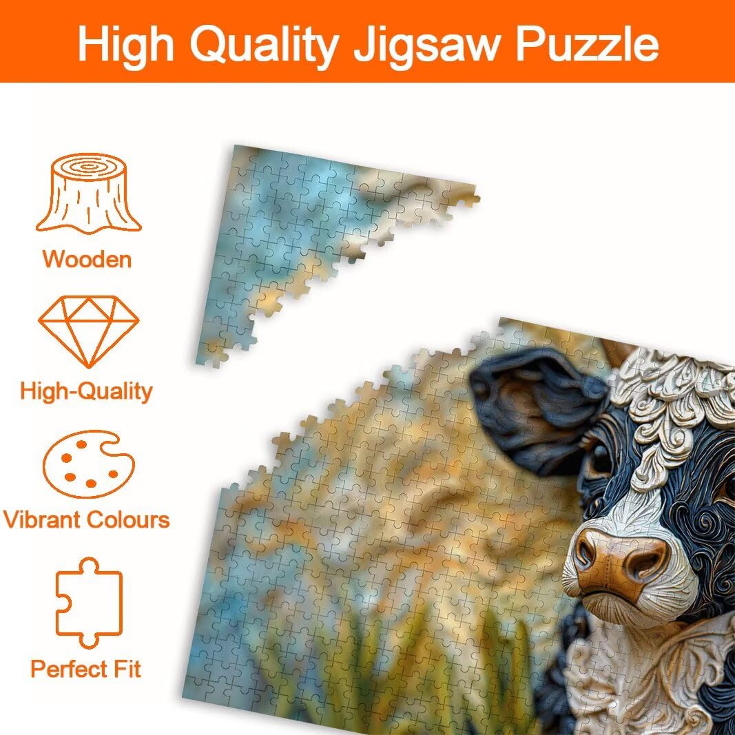 Puzzle Mucca, Puzzle 2000 Pezzi Adulti per Decor, Regalo Donna/Uomo -8698