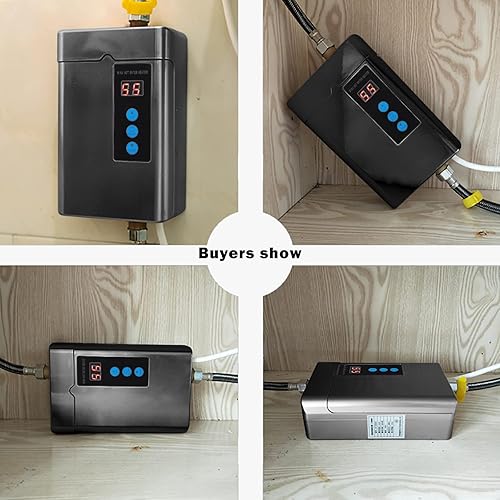 Miniatura 5 de Calentador de agua eléctrico sin tanque de 110 V 3000 W bajo fregadero bajo demanda calentador de agua caliente instantáneo para cocina baño lavado