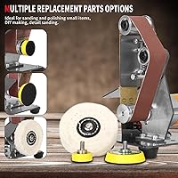 Vista 3 de SI FANG Afilador de cuchillos eléctrico de banda para pulir y moler, mini lijadora eléctrica ajustable de 7 velocidades, amoladora de banco, bandas