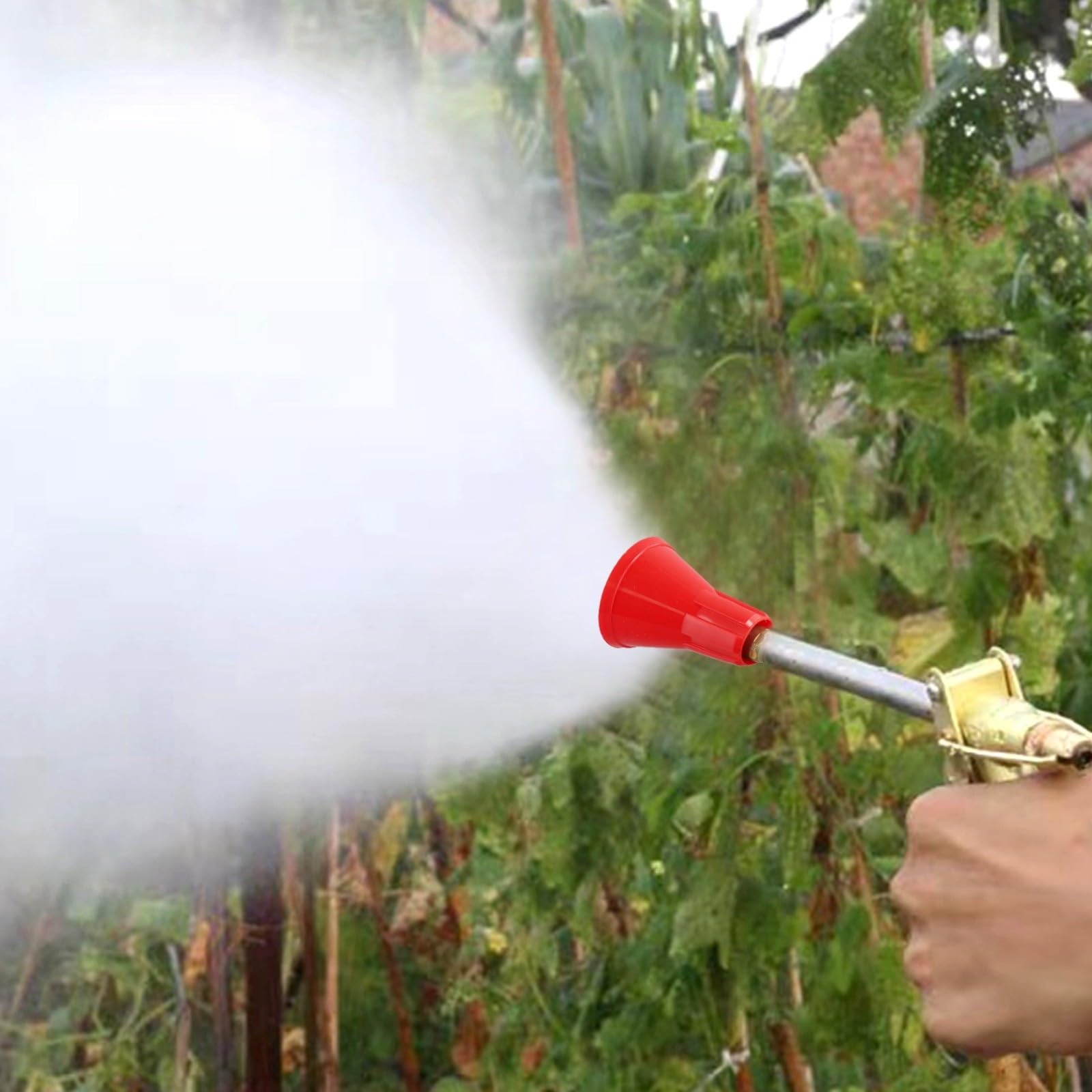 Pulverizador agrícola de alta presión con núcleo de cobre y boquilla atomizadora giratoria, múltiples modos de salida de agua para jardines, césped y limpieza, atomización fina y diseño resistente al