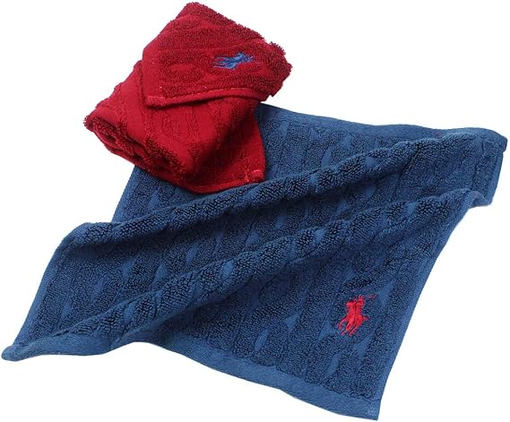 Amazon Co Jp ポロ ラルフローレン Ralph Lauren ハンカチ 名入れ タオル ハンカチ メンズ レディース ハンドタオル ミニタオル 2枚 セット 1 フェアアイルケーブル ファッション