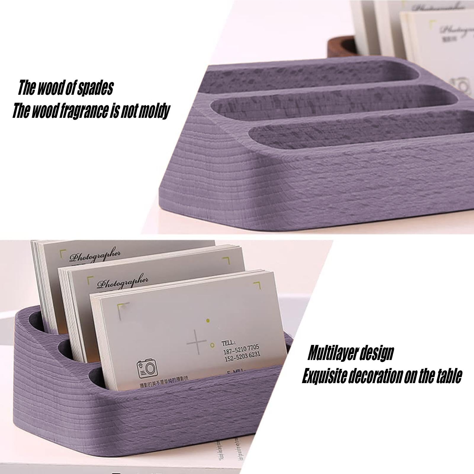 Portacarte Legno Massello Portabiglietti Da Visita In Legno HTRTRR