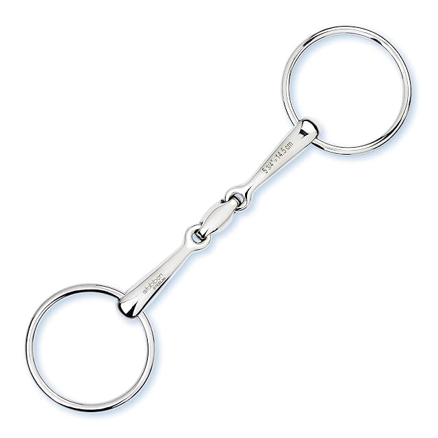 Stübben EZ-Control 2221 - Filete de anilla doble con flauta partida para caballo (acero inoxidable) Talla:5…