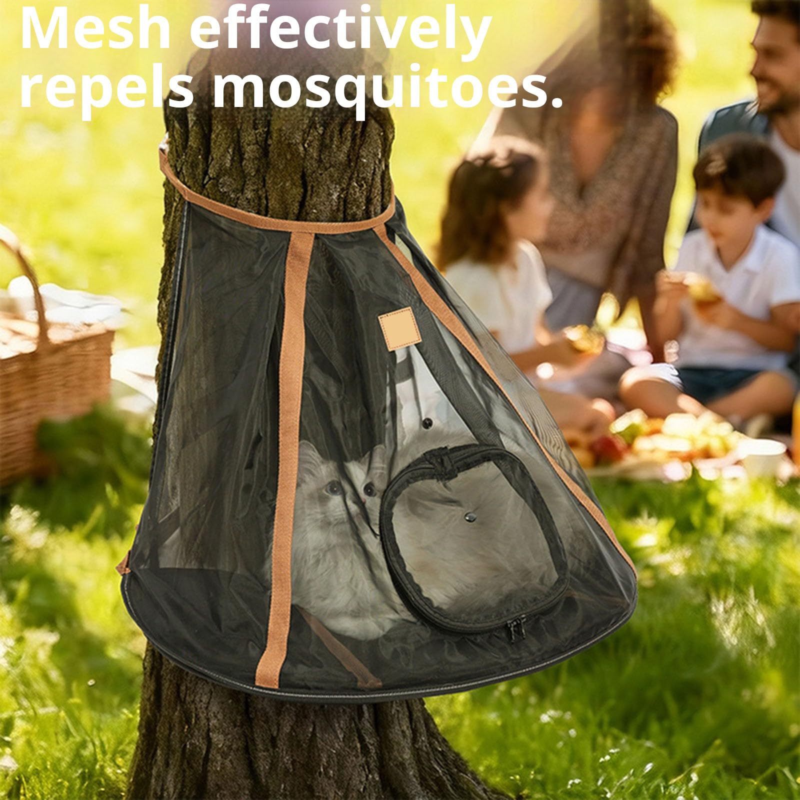 Cama de viaje ligera para mascotas, hamacas desmontables para gatos, con tela de nailon resistente para coche, camping o casa, accesorios de viaje para gatos de montaje rápido
