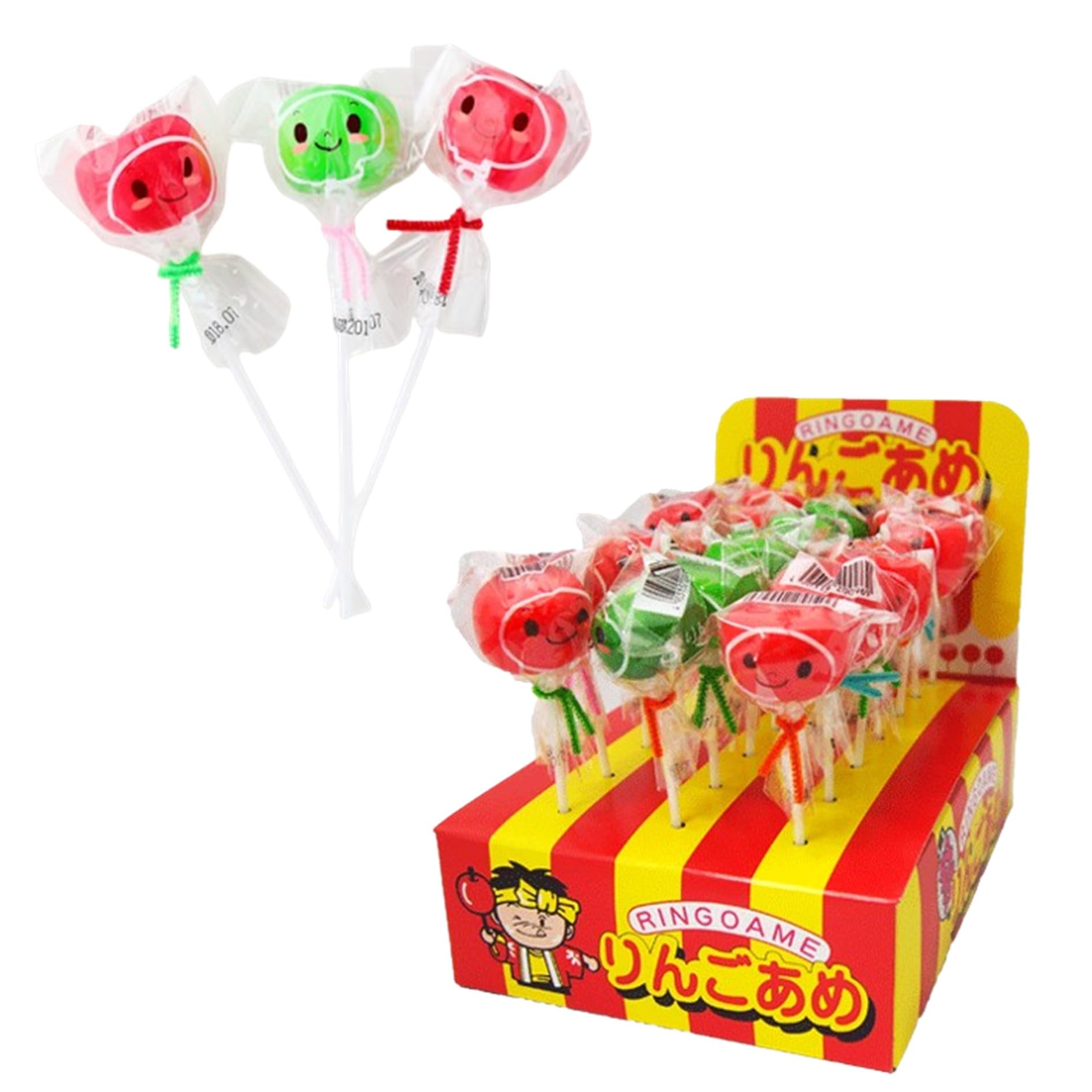 Amazon.co.jp: 山中製菓 りんごあめ 【 20本入 】 リンゴ 飴 