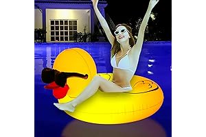 Giant Inflatable Rubber Duck Float with Color-Changing LED Lights