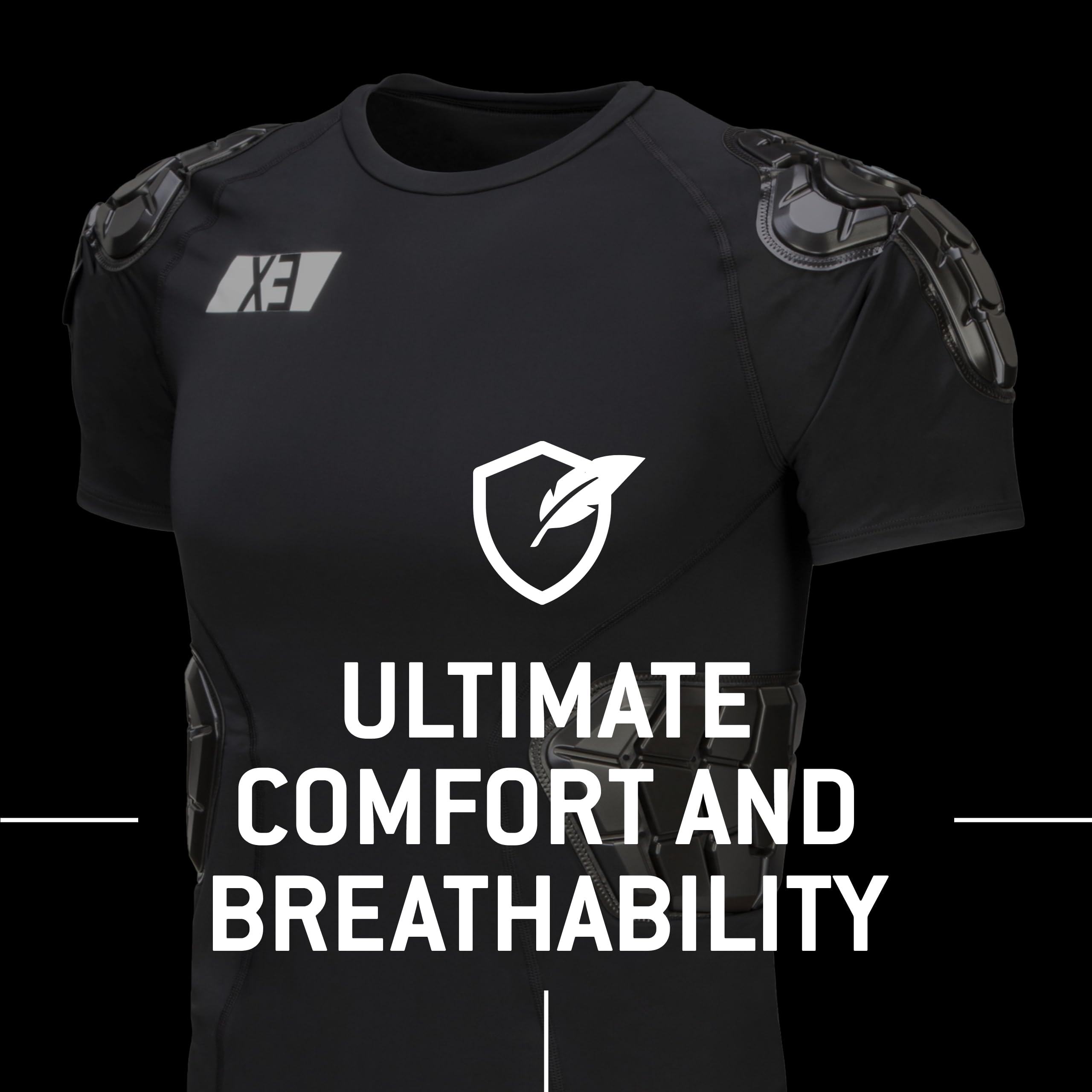 G-Form Pro-X3 Camiseta de manga corta de protección acolchada para ciclismo motocross negro