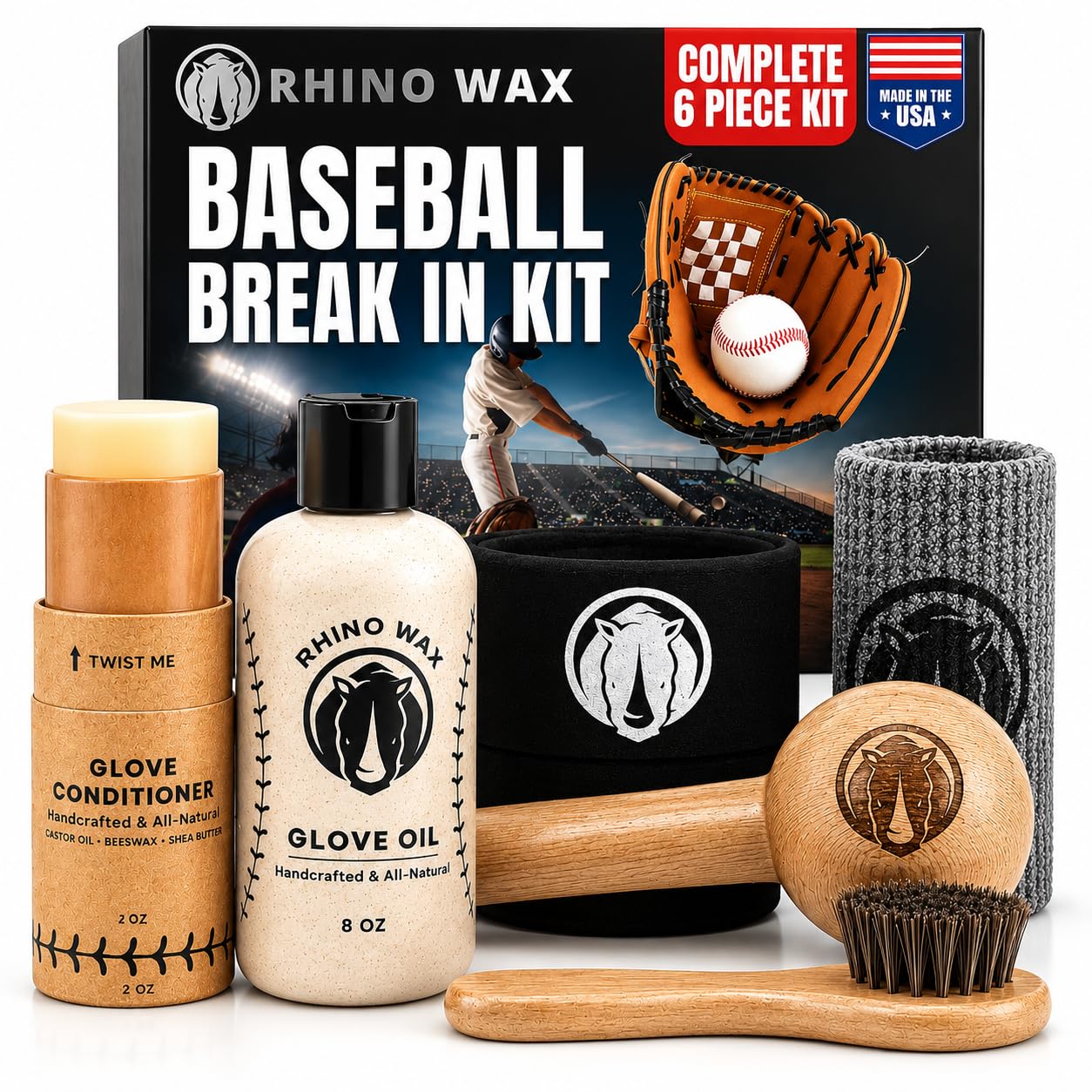Rhino Wax Baseball Glove Ultimate Break-In Kit