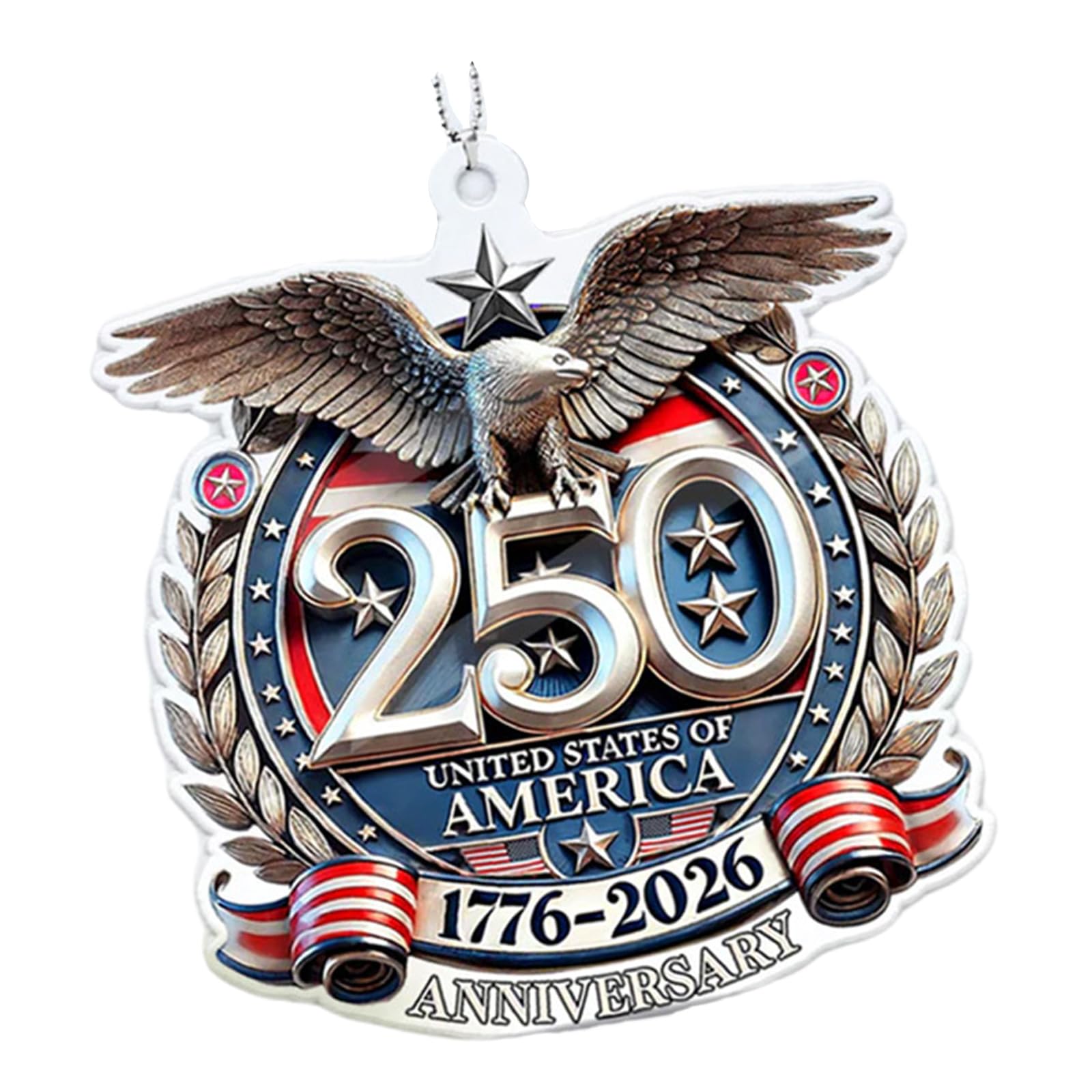 250th Anniversary Acrylic Car Hanging Ornament Multipurpose Pendant for Vehicle Home Decoration Display Anniversary Car Decoration