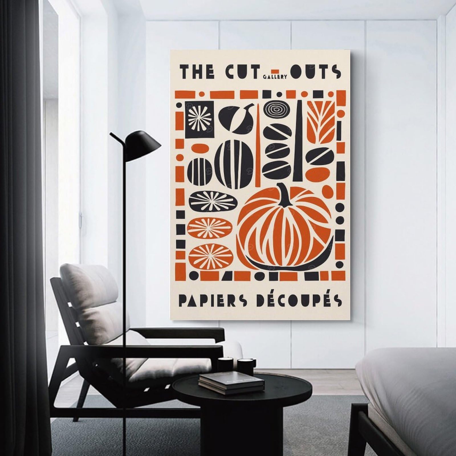 Junmoney Canvas Art Print Fall Cozy Wall Art, 20x30inch(50x75cm), for Calm Bedrooms, Home Corners Or Flats, A Warm Accent for Relaxed Interiors