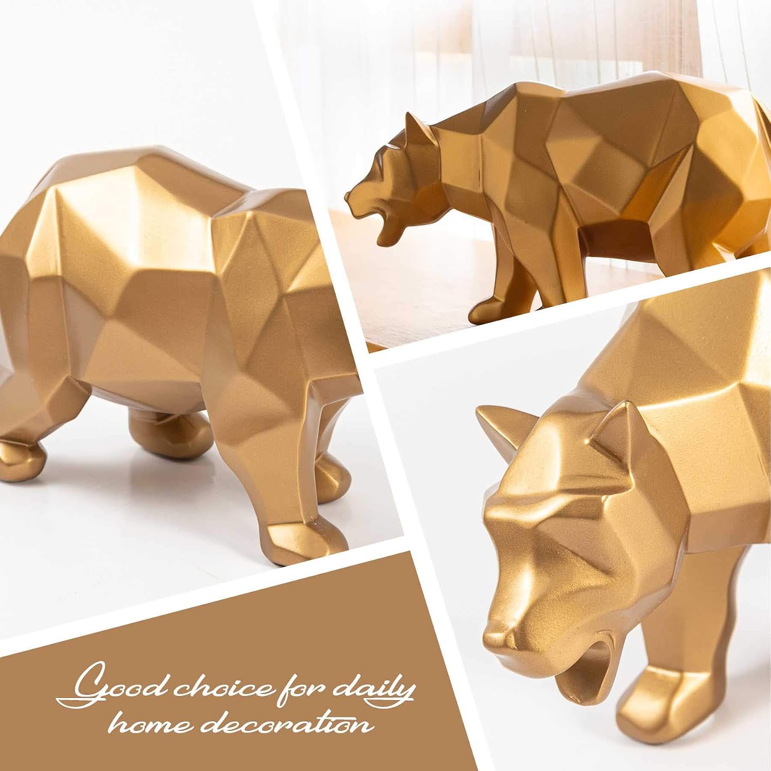 Estatua De Oso Con Farolillo Solar - Decoración De Jardín, Resistente Al Agua, Luz LED Automática, Resina Pintada A Mano, 20x12x10 Cm