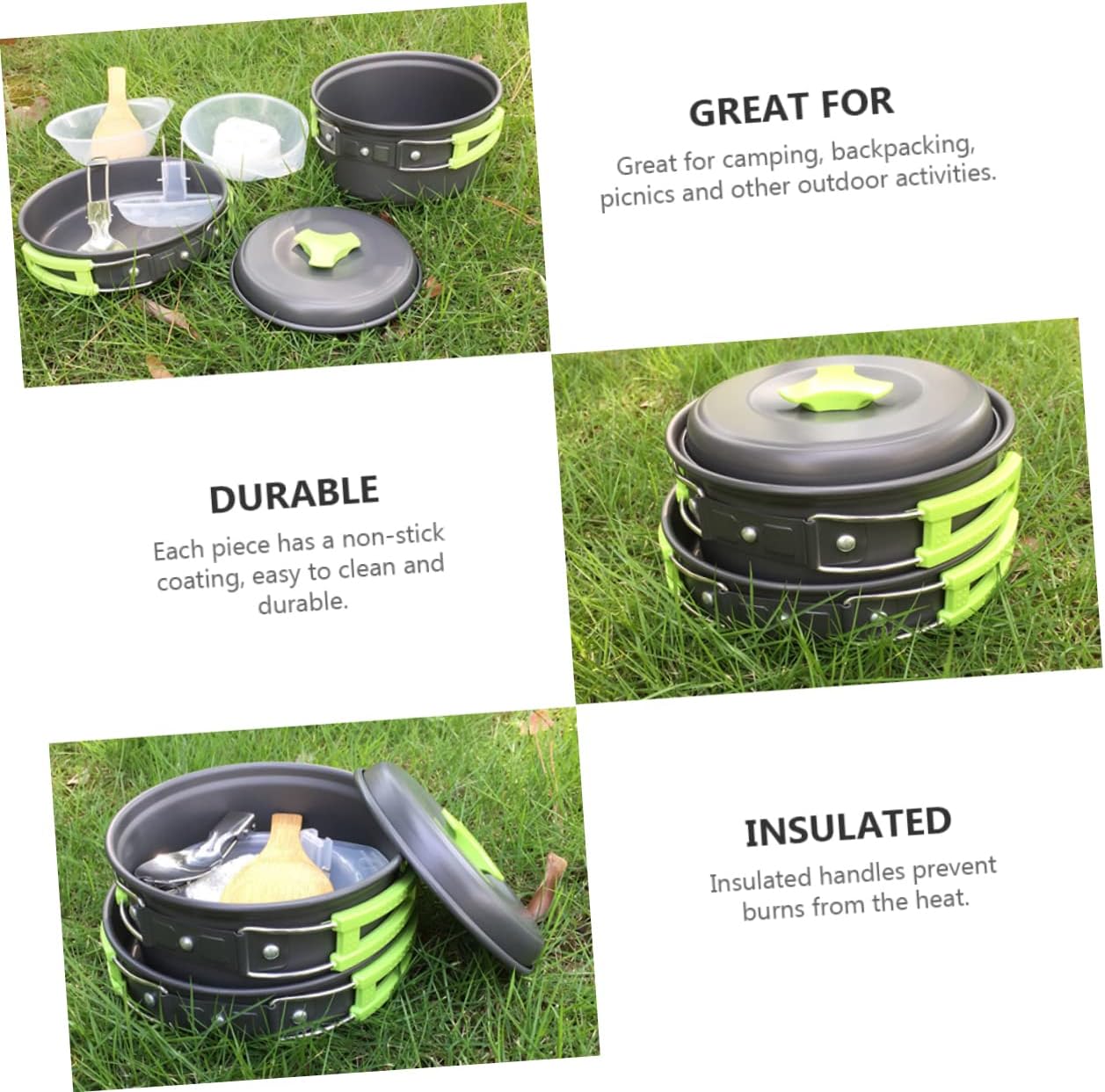 Sosoport Outdoor Cookware Camp Kettle Camping Games Dinnerware Kettles Camping Cookware Camping Pans Camping