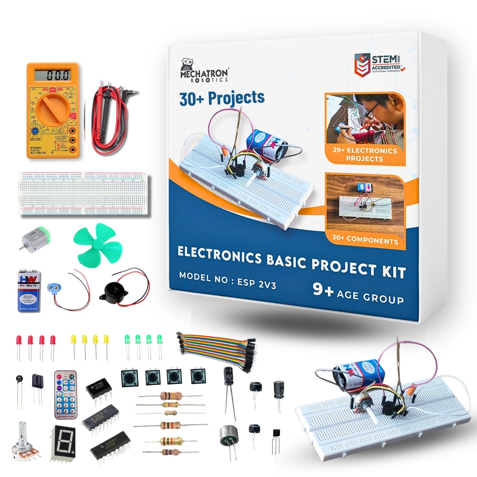 Mechatron Robotics® 30+ DIY Electronics & Science Project Kit (ESP2V3) with Free Step-by-Step Course Worth INR 3000 Included | Age Group 8-15 yrs.| Birthday Gift for Boys & Girls (B0DFV9ZL98) Amazon Price History, Amazon Price Tracker