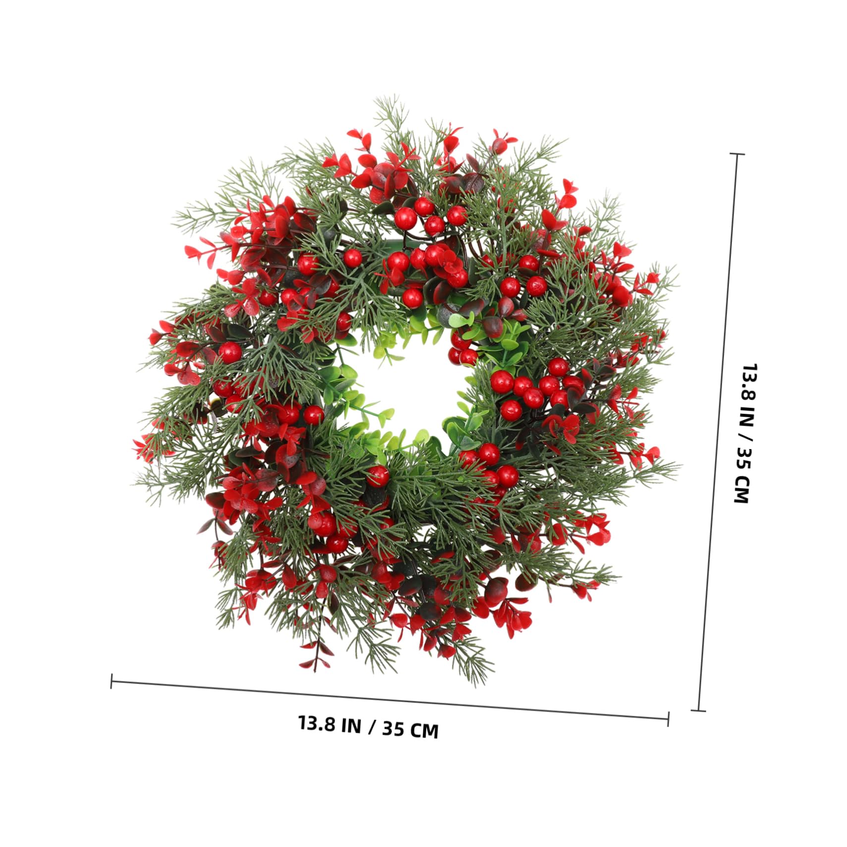 Colgante De De Acebo De Navidad Decoración para Puerta De Fiesta Adorno De De Bayas 1 Ud.
