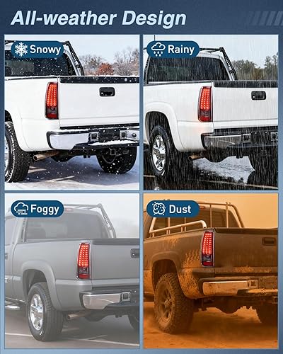 Vista 69 de Nilight Conjunto de luz trasera para Chevy Silverado 1500 1500HD 2500 2500 2500HD 3500 2007 Chevrolet Classic OE estilo pasajero lámpara trasera