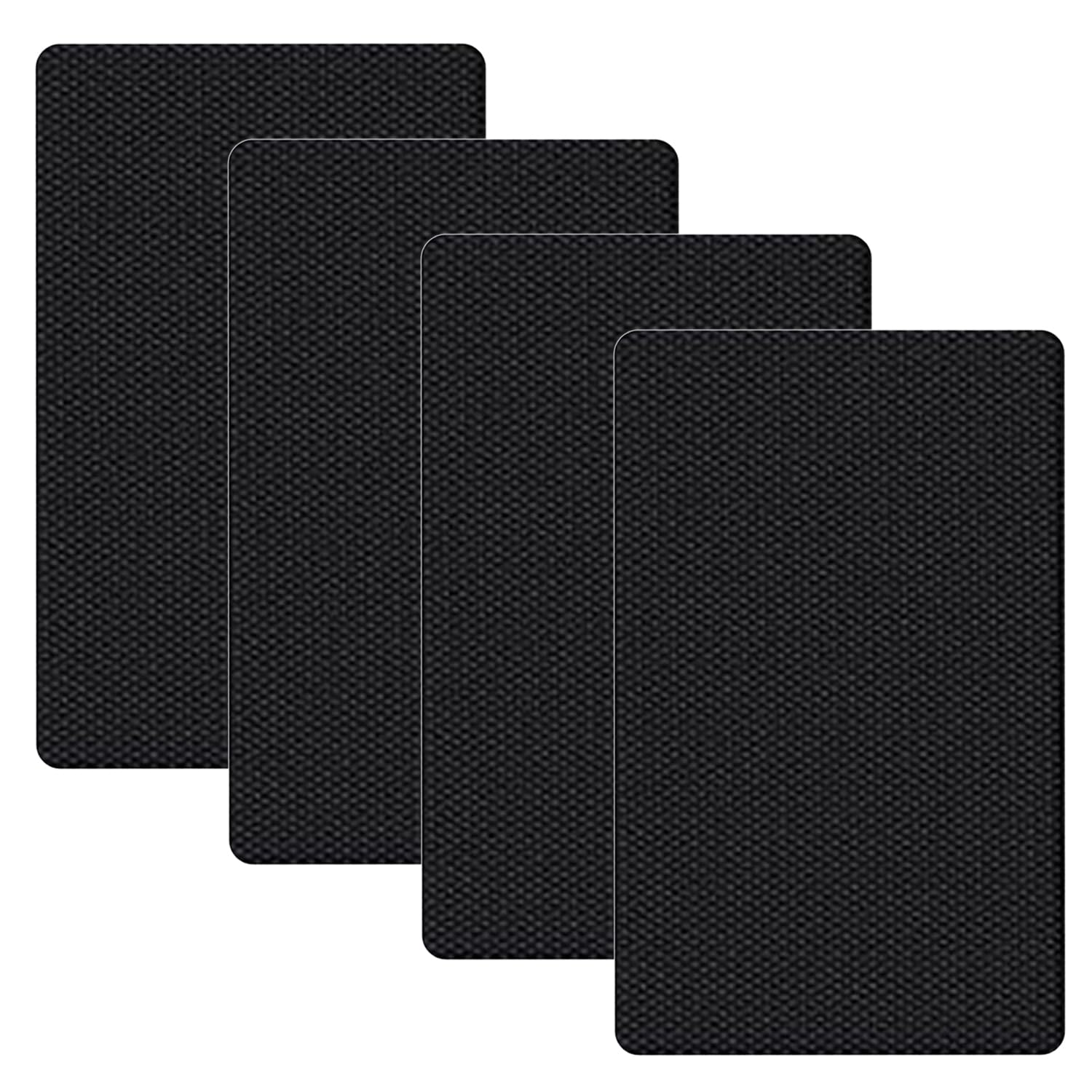4 Sheets Anti Slip Pads, Strong Adhesive Rubber Pads Rubber Adhesive Bumper Cuttable Non Slip Sheets for Floor Cushioning Noise reduction Anti Scratch (Black)