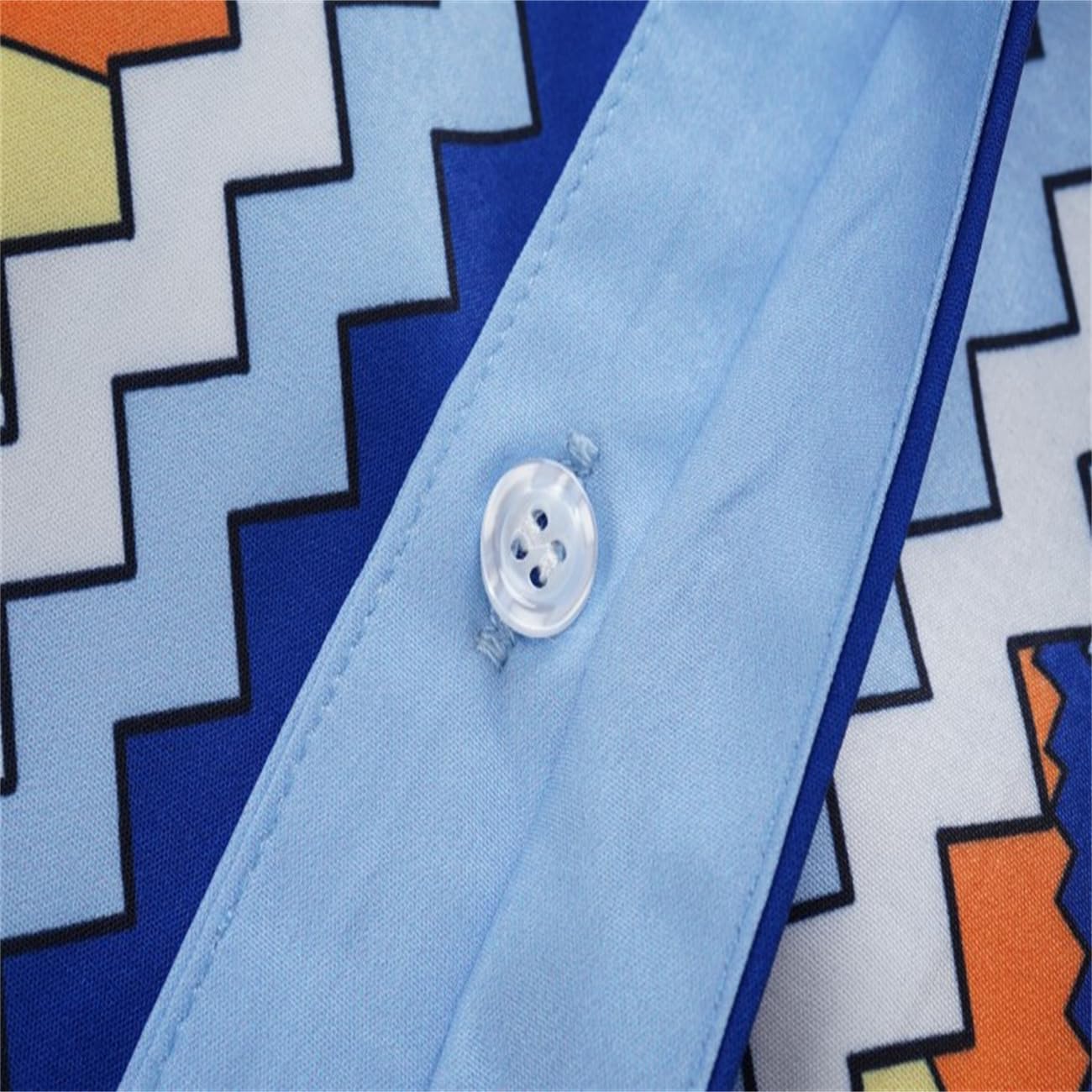 Retro Trend Plaża Krótki Rękaw Kwiatowa Koszula Para Spodenki Dwuczęściowe Letnie Oddychające Fajne Wszechstronne Codzienne Wypoczynek