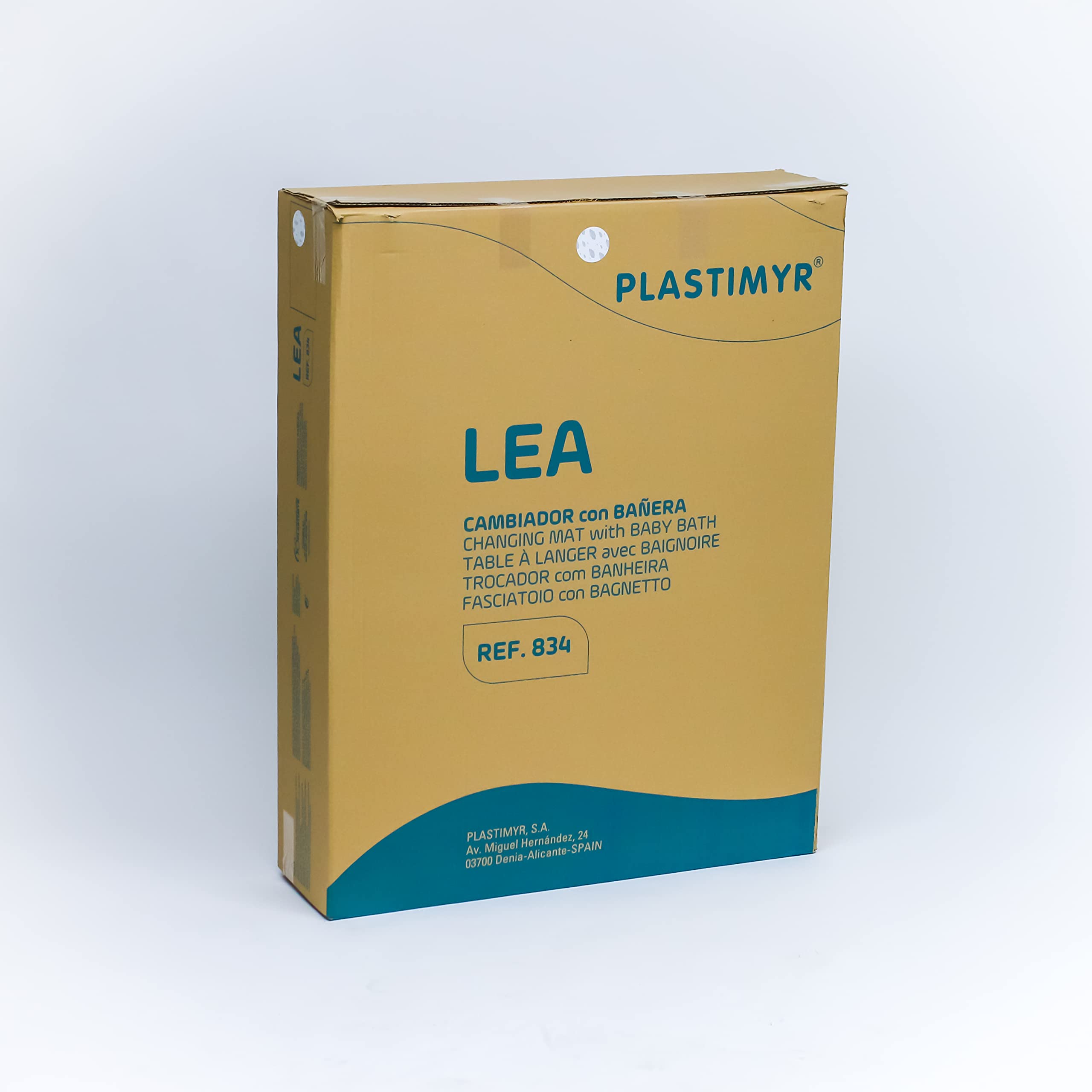 PLASTIMYR LEA | Bañera Cambiador Bebé Plegable de Viaje (Mint) | Con Bandeja Organizadora y Patas Antideslizantes · Segura y Compacta · Ligera y Fácil de Guardar