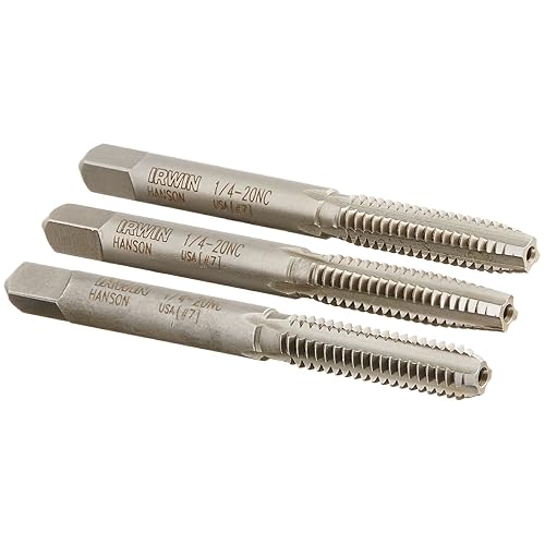 IRWIN Tap Set, High Carbon Steel, 20 NC, 1/4Inch, 3Piece