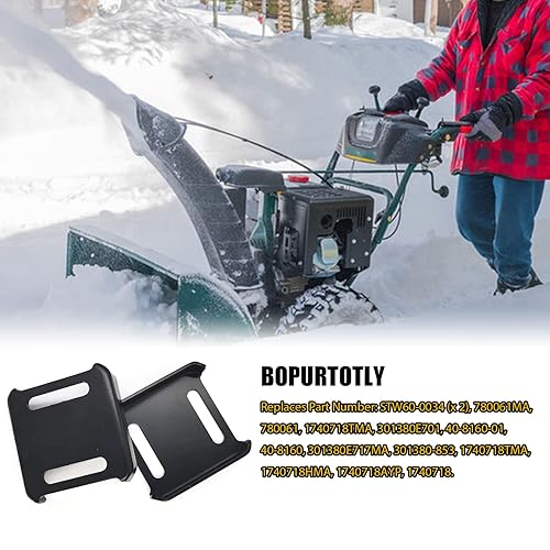 Miniatura 7 de Juego de 2 zapatas de nieve 1740718HMA, 1740718AYP, 780061MA para quitanieves Murray Craftsman de dos etapas, pieza de repuesto