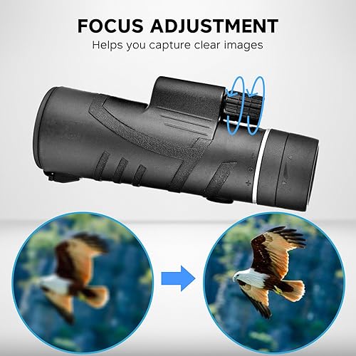 Miniatura 3 de 12x50 Monocular Telescope, Monocular for Adults with Smartphone Holder & Tripod with FMC Lens & BAK4 Prism for Wildlife Bird Watching