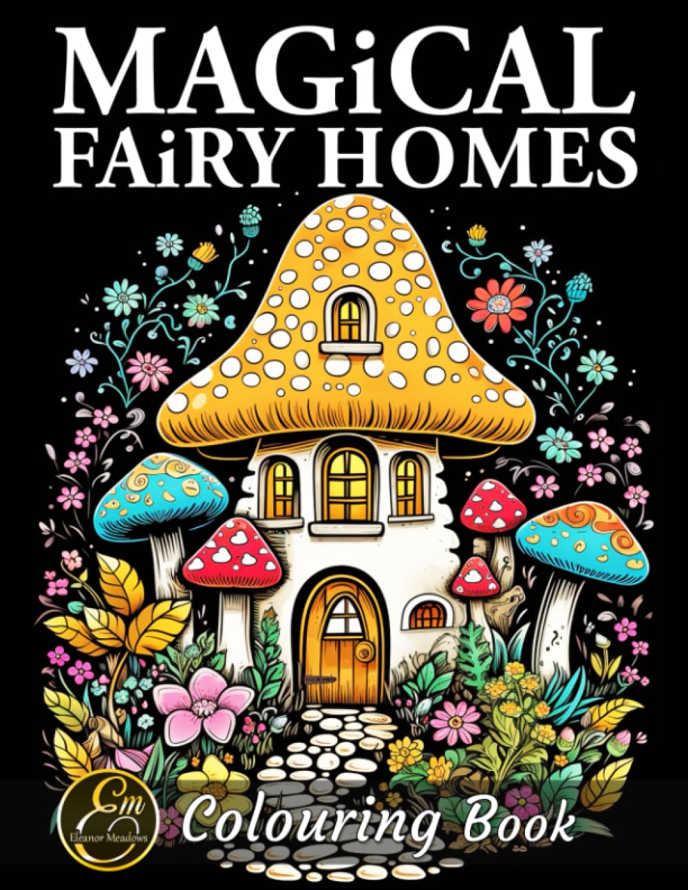 Magical Fairy Homes: Fantasy Colouring Book for Adults with Whimsical Fairy Houses, Cottages, Treehouses, Mushrooms, and More, Designed for Relaxation and Stress Relief