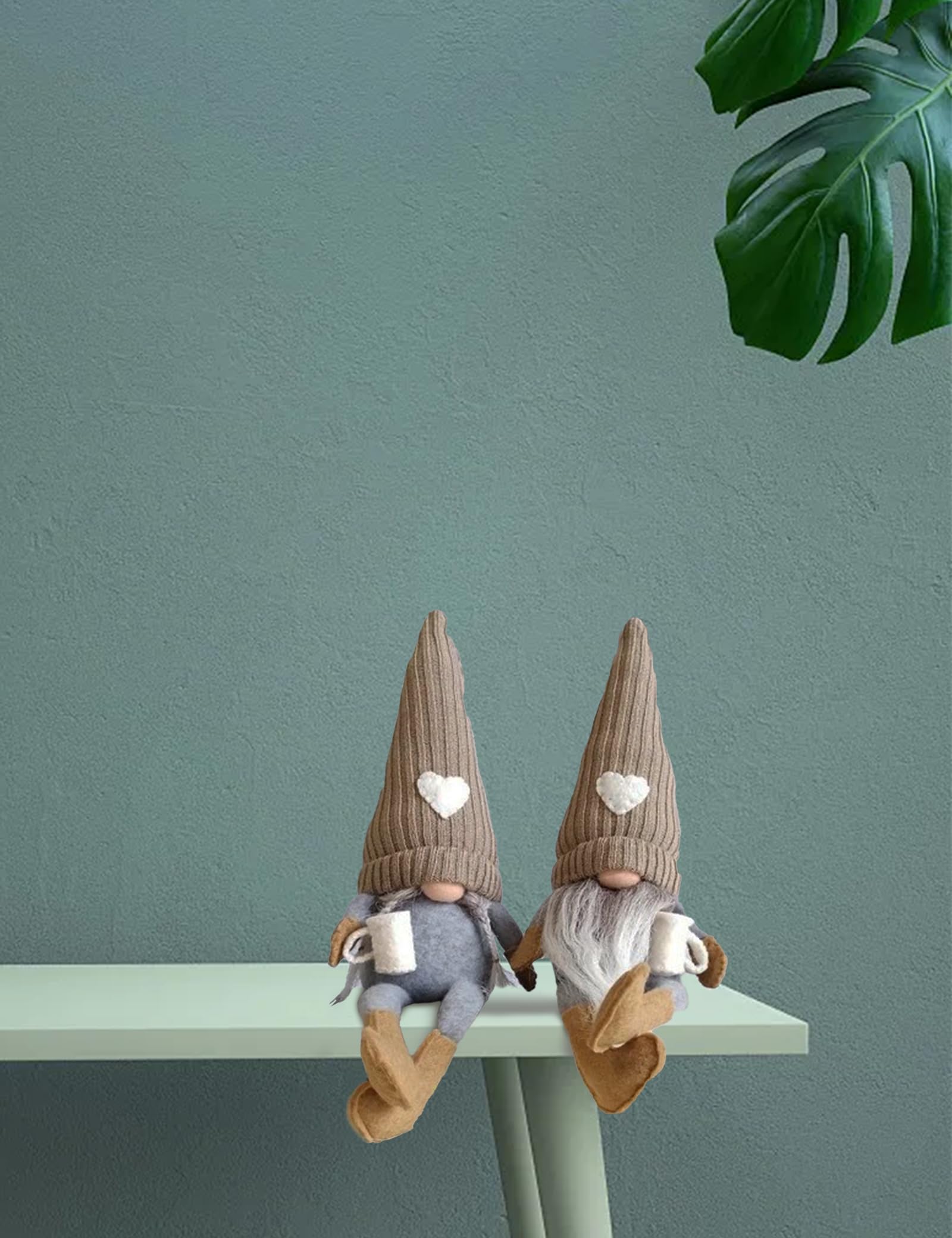 Elfe Fait Main GNOME Décoration Intérieur Café Pâques 2 Pièces
