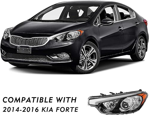Miniatura 4 de Conjunto de faros halógenos compatible con Kia Forte, Forte Koup, Forte5 2014, 2015, 2016, faros delanteros halógenos para pasajeros y conductores