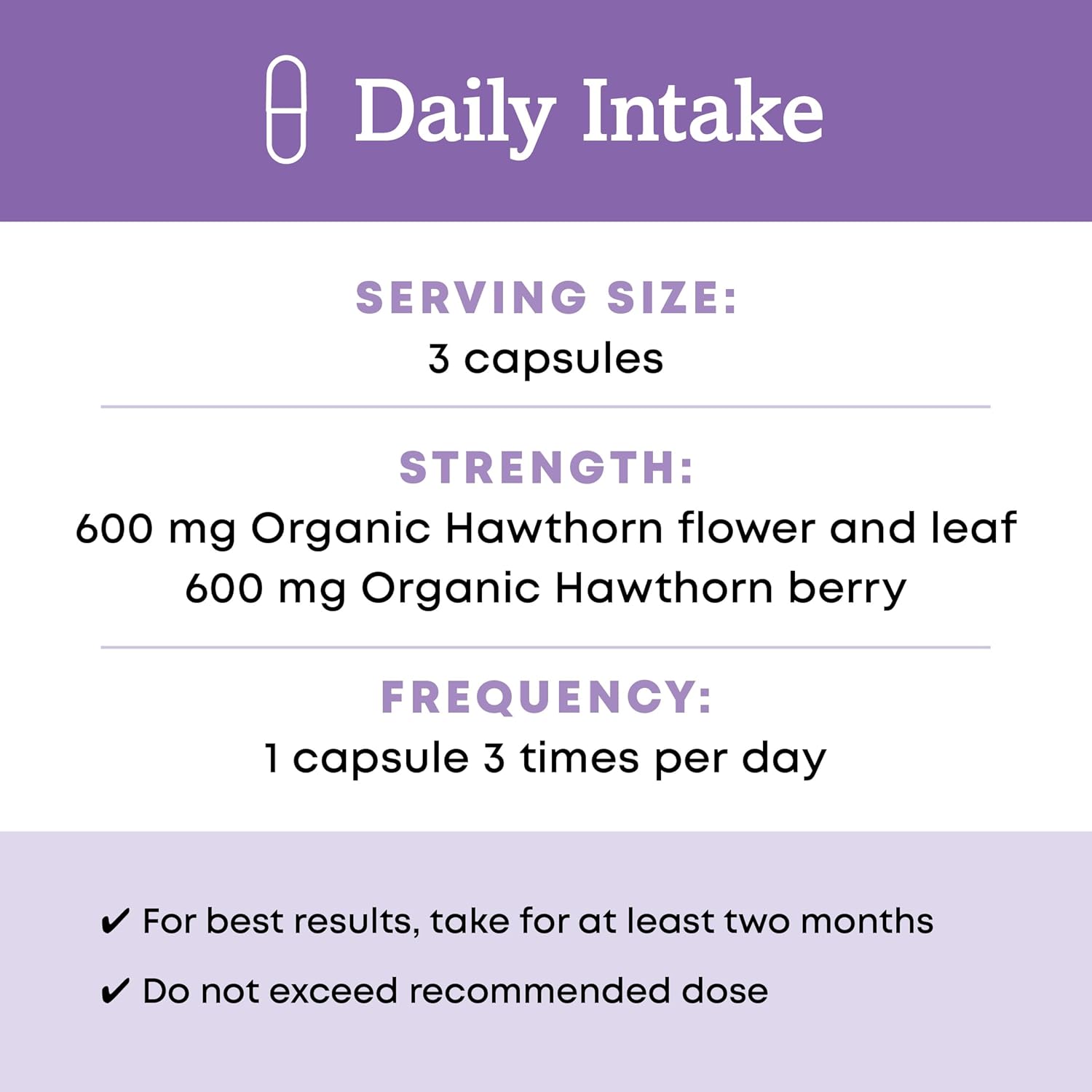 Oregon's Wild Harvest Hawthorn Herbal Supplement Capsules – 180 Vegan Caps – USDA Organic, Non-GMO, Gluten-Free – Made in USA