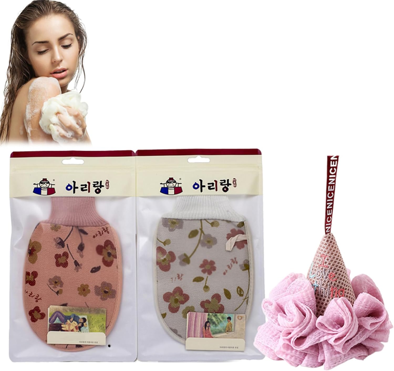 Korean Silk Glove for Exfoliating, Deep Exfoliating Glove for Shower