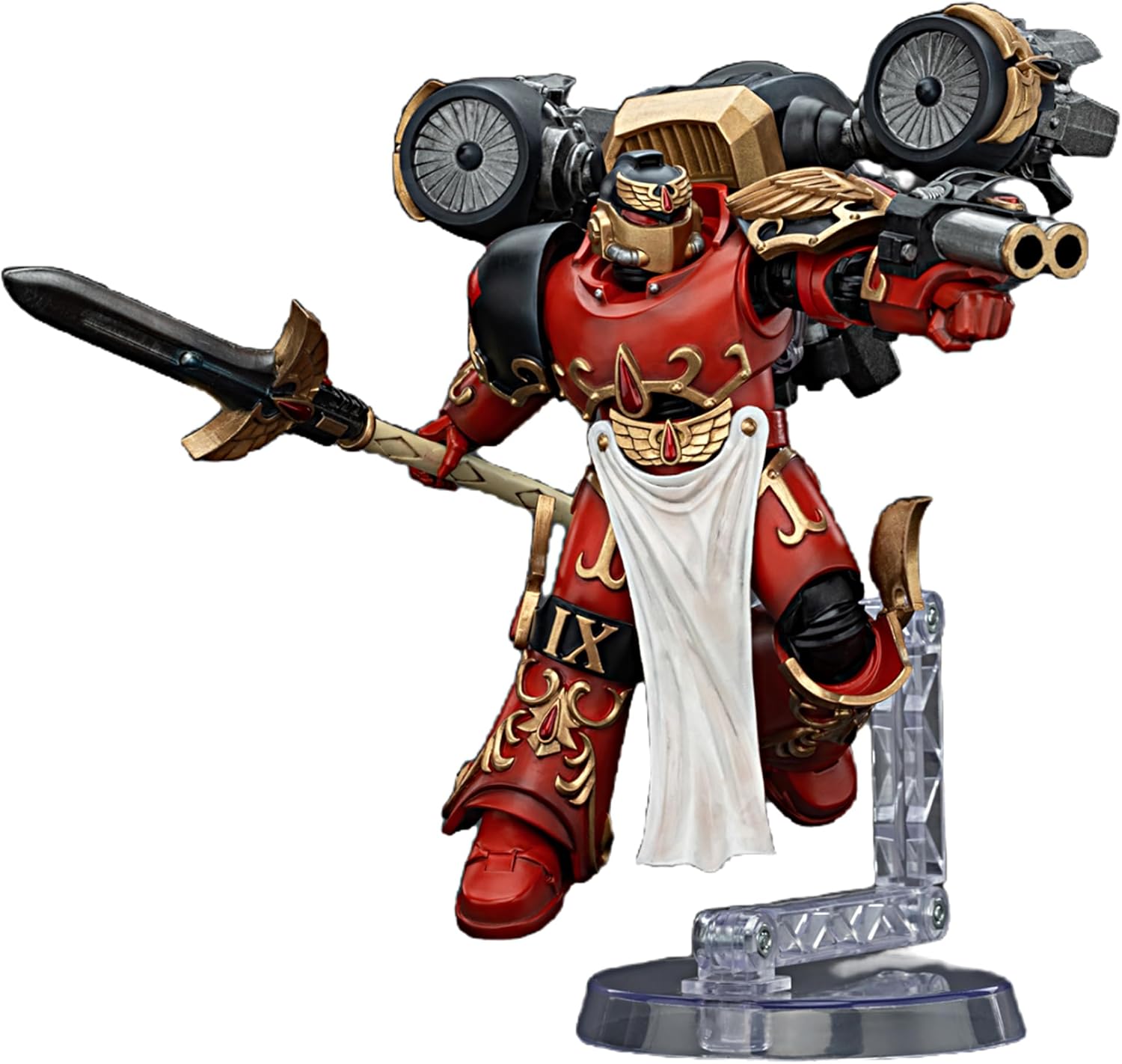 JOYTOY Warhammer 40k 1/18 Action Figure Blood Angels Dawnbreaker Cohort Dawnbreaker Champion 4.76-inch Collectible Gifts,Toys for Kids 15+ and Adults