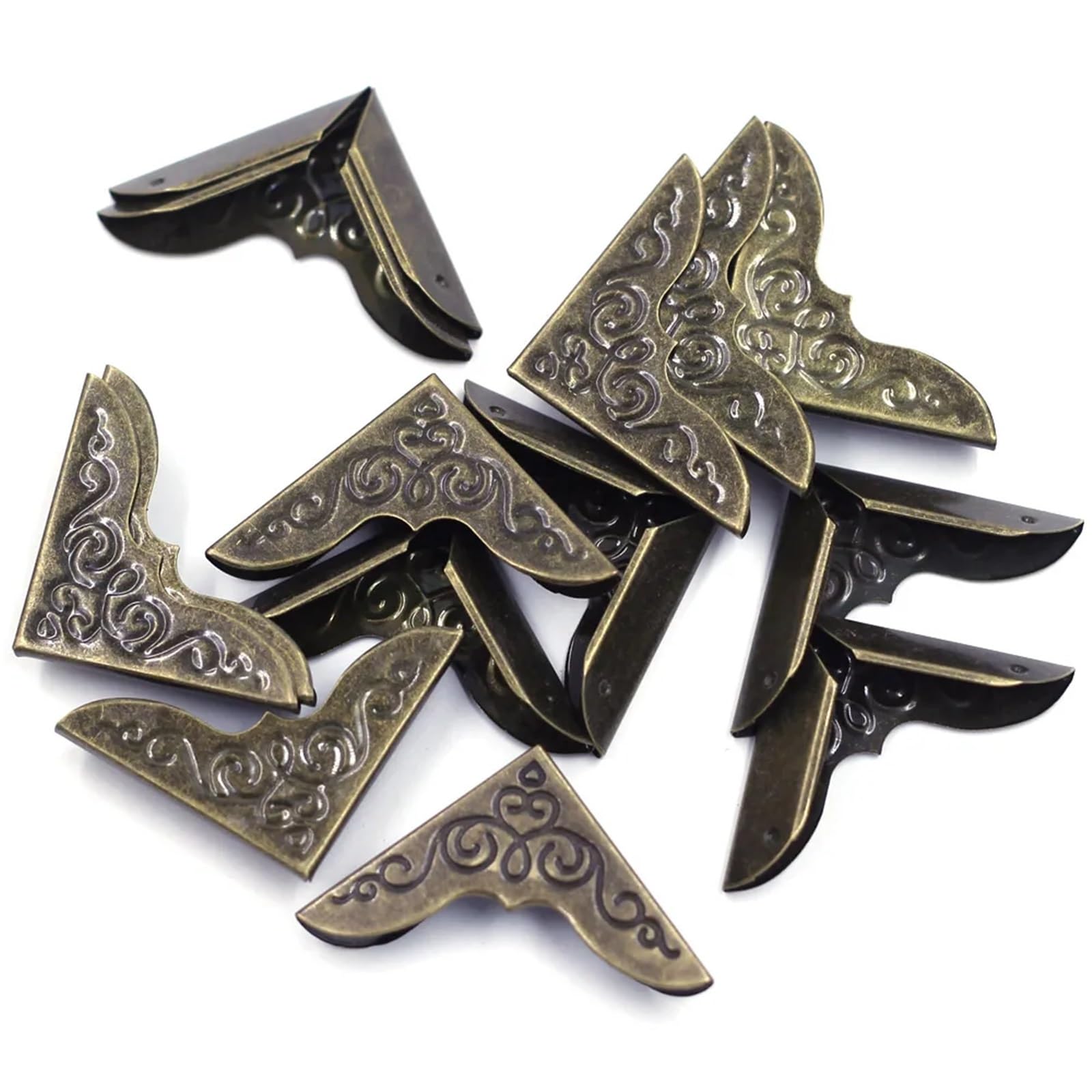 Angoli per foto, 60 pezzi, protezioni per angoli, album di ritagli, hardware, intagliati, libri, menù, album, cartelle, bronzo, artigianato, fai da te, risultati 43 x 31 mm