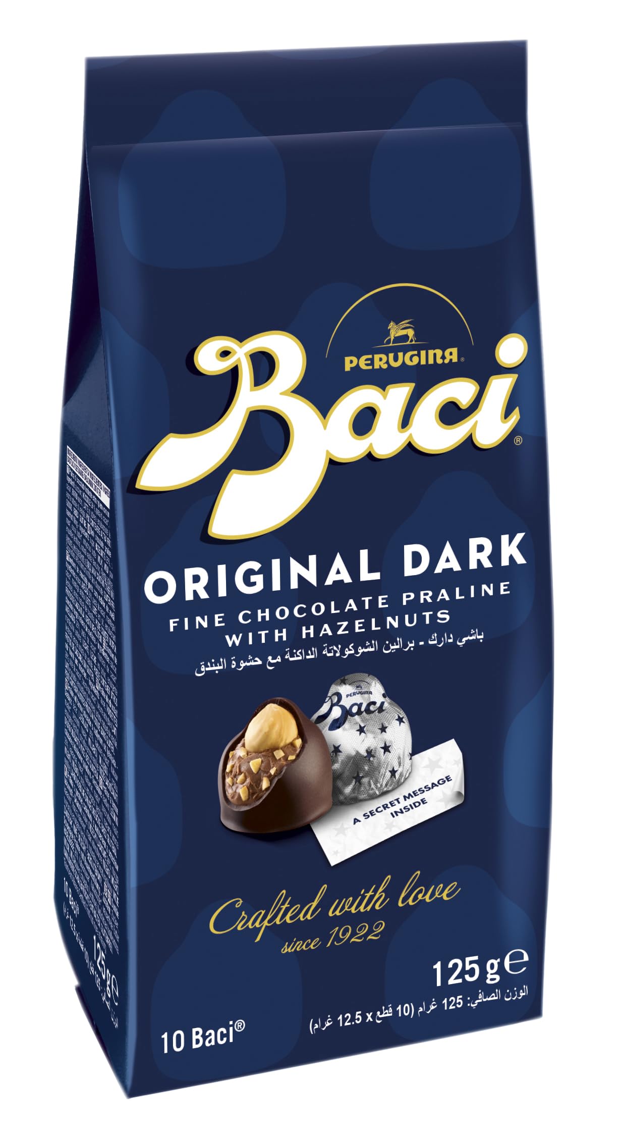 Baci Original Dark Chocolate Praline Truffles with Hazelnut, Gluten Free, Bag, 125 g (Pack of 1)Rainforest AllianceRainforest AllianceRainforest AllianceRainforest Alliance