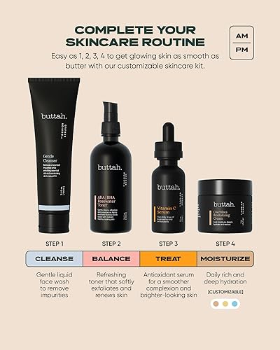 Miniatura 6 de Buttah Skin Supreme Kit para piel rica en melanina  Crema revitalizante de cacao de 2 onzas  Suero de vitamina C de 1 oz  Limpiador de 3.4 oz