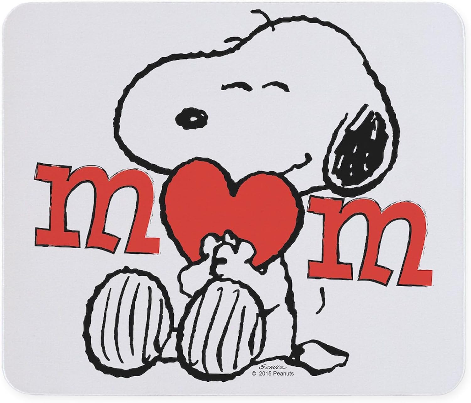 CafePress Snoopy Mom Hug Mousepad Non-Slip Rubber Gaming Mousepad