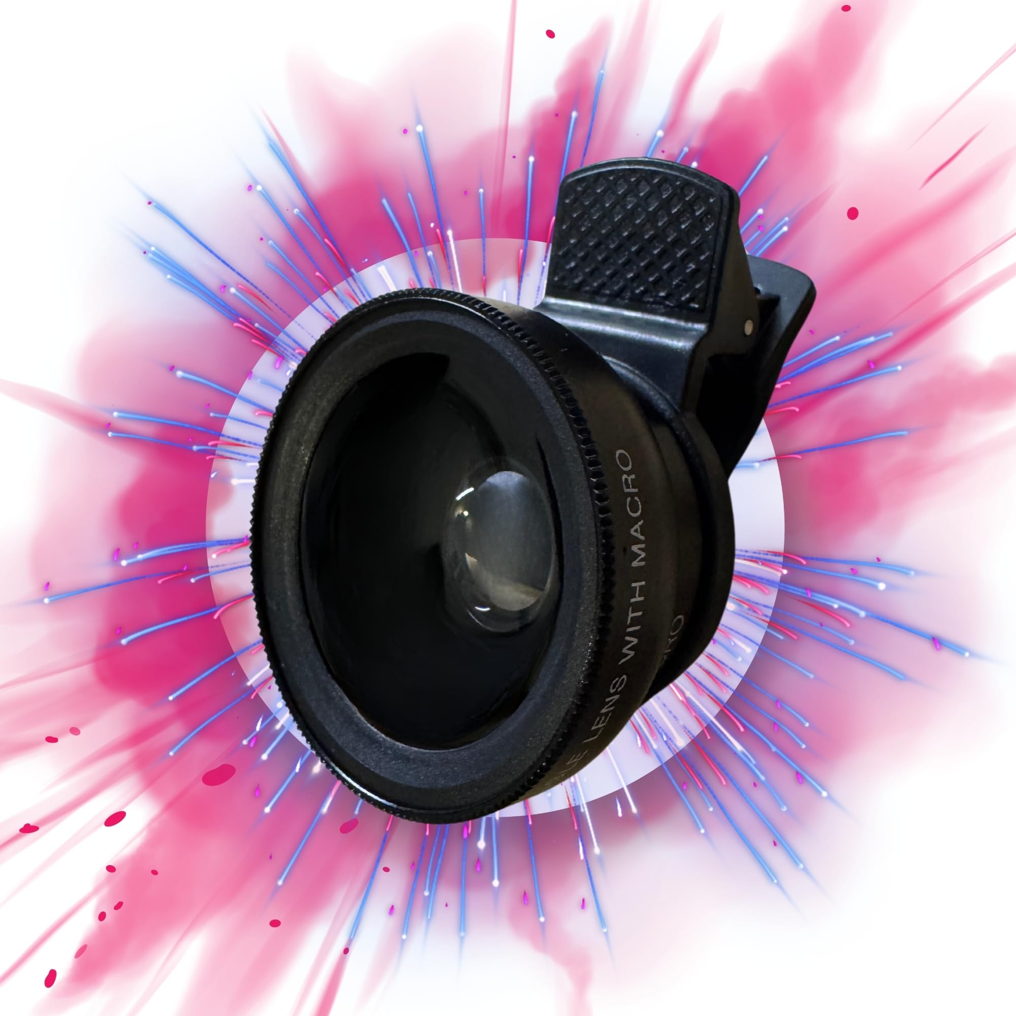 Kit Obiettivo 2 In 1 Per Smartphone – Grandangolo 0.45X E Macro 15X, Compatibile Con IPhone E Android, Clip Antigraffio