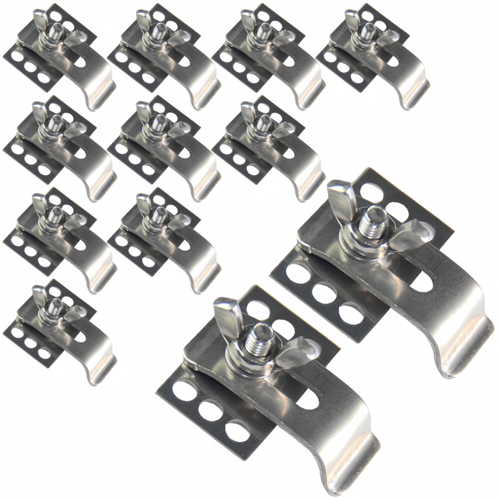 SUS 304 Stainless Undermount Sink Bracket Clip. Universal Heavy Duty Epoxy Undermounting Sink Wash/wash Basin Support Clamps.Package Of 12