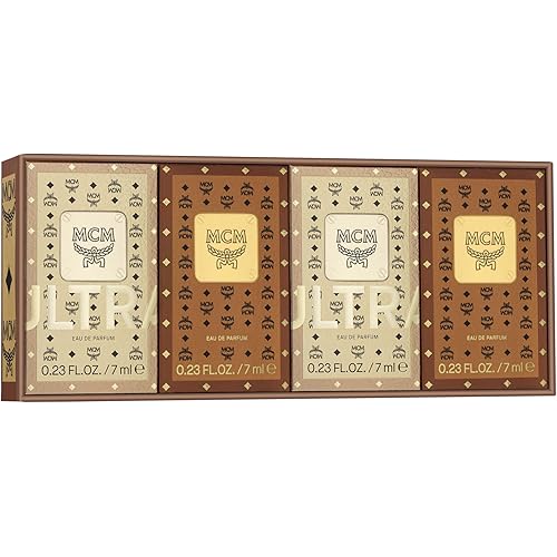 MCM Eau de Parfum Mini Compact 4 Piece Gift Set - 2 x Mini Spray 0.23 Fl. Oz. and 2 x ULTRA Mini Spray 0.23 Fl. Oz