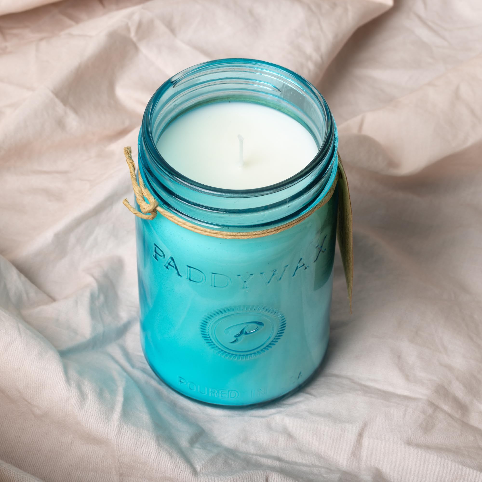 Paddywax Scented Candles Relish Collection Soy Wax Artisan Candle in Glass Jar with Lid, 9.5-Ounce, Ocean Tide + Sea Salt